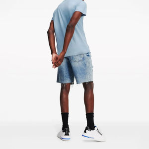 กางเกงยีนส์ขาสั้นผู้ชาย คุณภาพดี ผ้าฝ้าย ทรงตรง ราคาถูก มีสินค้าในสต็อก โรงงานผลิต กางเกงขาสั้นลำลองสำหรับผู้ชาย - Product Image 4