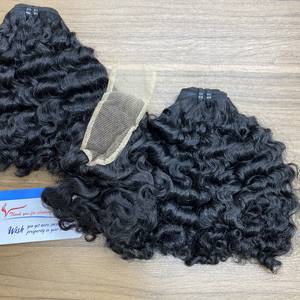 VENTE FLASH ! Extensions de Cheveux Humains Bouclés Vierge Vietnamiens Grade Remy, Tissage Double à la Machine, 100g, Toutes Couleurs - Product Image 3