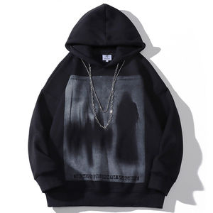 Sudaderas con capucha para hombre, Jersey serigrafiado, sudadera de forro polar de algodón, estilo extragrande, venta al por mayor, ropa de calle informal, ropa deportiva activa - Product Image 3