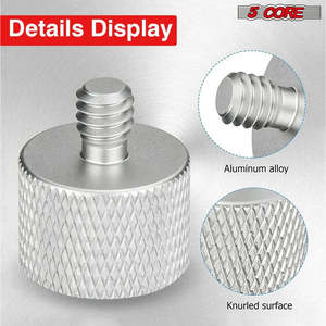 Adaptateur de support de micro 5 en 1, 12 pièces, connecteur de conversion de filetage 3/8 mâle vers 5/8 femelle - Product Image 3