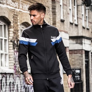 Sudadera con capucha y cremallera completa con logotipo personalizado de Punk de peso pesado, ropa de calle de gran tamaño en blanco, sudaderas con capucha recortadas para hombre, chándales - Product Image 3