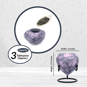 Nouvelle conception, vente en gros, urne funéraire en forme de cœur de 50 ml |   Direct d'usine - Product Image 5