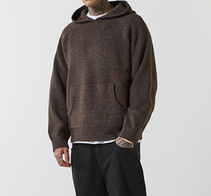 Venta al por mayor de alta calidad de punto personalizado Sudadera con capucha de gran tamaño ropa de moda hombres sudaderas con capucha pulóver sudaderas con capucha de algodón 2024 - Product Image 6