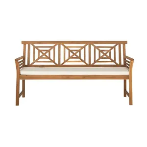 Panca in legno di teak stile cinese antico 3 posti mobili da esterno design USA client-mobili da giardino jepara Indonesia