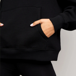 Sweats à capuche à épaules tombantes pour femme, vente chaude, fermeture éclair, streetwear tendance, sweat-shirt gris surdimensionné, poids lourd, logo personnalisé pour femme - Product Image 5