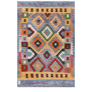 Alfombra Kilim de Maimana, Afganistán, 177 x 122 cm, Alfombras y Juegos de Alfombras - Product Image 1