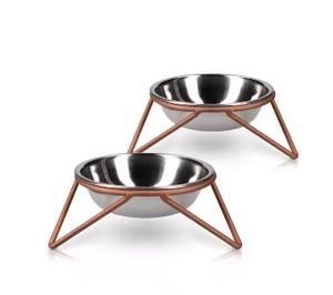 Bol pour chien en acier inoxydable fait à la main chien chat bols Premium Pet petits chiens bols pour nourriture eau mangeoire chats en acier inoxydable - Product Image 3