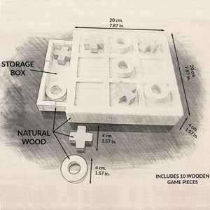 Cube de puzzle écologique en bois noir et blanc personnalisé imprimé en typographie, 12x12 pouces, jeu de table décoratif - Product Image 4
