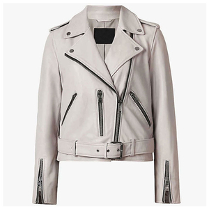 Vestes en cuir d'hiver pour femmes personnalisées et respirantes avec motif solide Fermeture à glissière de haute qualité Vestes en cuir pour femmes - Product Image 1