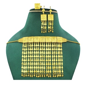 Martasha diseñador islámico Ramadán especial chapado en oro UAE joyería especial Dubai joyería collar pendiente conjunto Joyería Árabe - Product Image 1