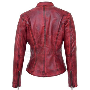 Winter Warm Genuine Leather <b>Jacket</b> Casual Wear <b>Lightweight</b> <b>Women</b> Leather <b>Jacket</b> In Reasonable Price - Product Image 2