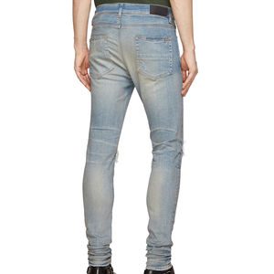 100% algodón de alta calidad de secado rápido nuevo diseño personalizado lavado con piedra de talla grande pantalones vaqueros elásticos Rip Skinny Denim Jeans para hombres - Product Image 3