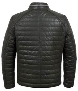 Best Quality Genuine Sheep <b>Skin</b> Puffer Leather Jacket Men Winter Waterproof Breathable Eco-Friendly Moto Collar Stand Front 100% - Product Image 2