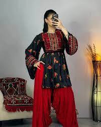 Vestidos afganos únicos para mujer en tarifa al por mayor hechos con la bandera nacional de Afganistán vestidos de fiesta afganos para mujer en MOQ bajo - Product Image 4