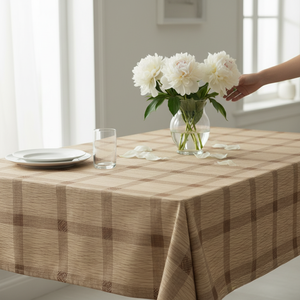 Durable Oilproof Waterproof PVC <b>Tablecloth</b> Floral Woven Pattern 140*180cm Modern Eco-Friendly Washable Multi Color Home - Product Image 1