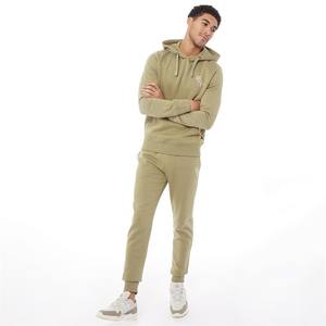 Conjunto de ropa deportiva para hombre de Otoño Invierno, sudadera gruesa de lana con cuello levantado, Sudadera con capucha y pantalones de chándal, logotipo personalizable - Product Image 6