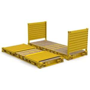 Exportador de contenedores de estante plano de 20 pies Estante plano ISO para cargar carga pesada - Product Image 2