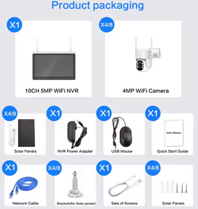 Eseecloud 4CH <span class=keywords><strong>8CH</strong></span> Wifi NVR Kit <span class=keywords><strong>3MP</strong></span> PTZ máy ảnh 10 inch màn hình CCTV pin điện năng lượng mặt trời an ninh Hệ thống <span class=keywords><strong>camera</strong></span> không dây ngoài trời - Product Image 3