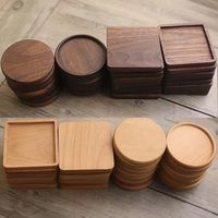 Sous-verres en marbre de qualité supérieure à prix abordable avec support en bois, tapis et dessous de verre antidérapants absorbants, sets de table antidérapants Affo