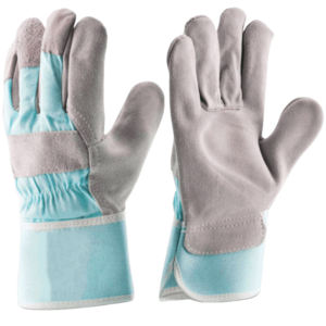 Guantes de trabajo de cuero dividido de piel de vaca resistente de alta calidad Guantes de seguridad de protección de jardín de construcción resistentes al calor - Product Image 4