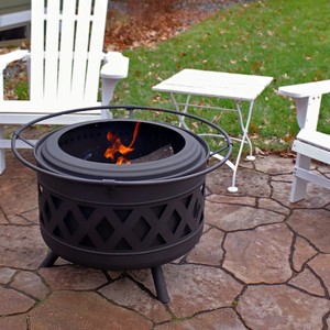 Outdoor <b>Firepit</b> Round Wood Burning Fire Pit Heavy Duty Metal <b>Firepit</b> Outdoor Modern Backyard Garden <b>Camping</b> Heater Supplie PF010 - Product Image 3