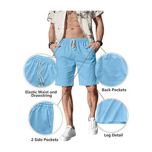 Short de plage léger et respirant pour hommes avec 100% polyester 240 GSM avec short de plage pour hommes de haute qualité et de qualité supérieure - Product Image 4