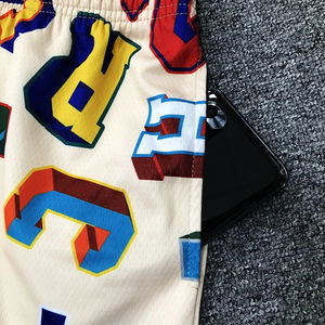 Pantalones Cortos Deportivos de Malla Casuales Unisex Sublimados al por Mayor, Verano 2026, hasta la Talla 6XL, Cordones con Patrón Sólido, Cintura Media - Product Image 4