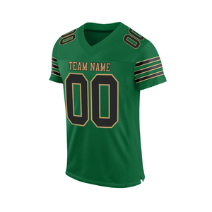 Adult Football Jersey Dark Green Color with Custom Logo Number 100% Polyester Breathable Anti-Bacterial Short Sleeve for Team - Product Image 6