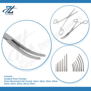 Pince hémostatique Rochester Pean 24.0cm en acier inoxydable ensemble d'instruments chirurgicaux dentaires incurvés droits du Pakistan - Product Image 4
