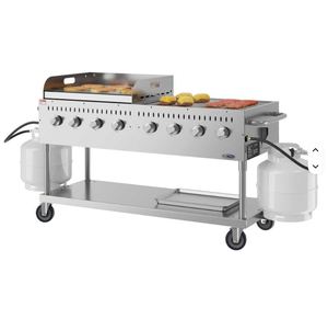 Barbecue au gaz propane commercial d'extérieur à 8 brûleurs, 30 pouces, en acier inoxydable, garantie de 3 ans, fabriqué aux États-Unis - Product Image 2