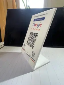 Support de présentation de table avec code QR et NFC intégré pour avis Google, 4 mm, premium, fabriqué avec de l'acrylique importé de 6 mm - Product Image 4