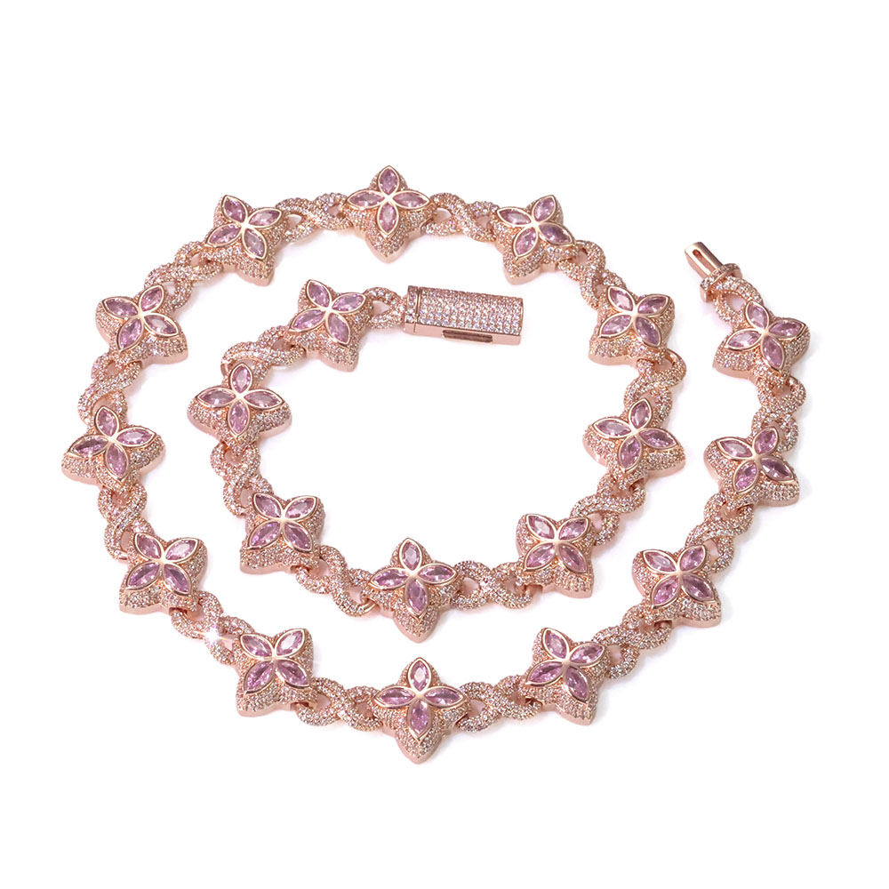 Rose Gold+Pink Stone