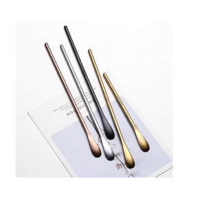 ช้อนคนเหล็กทำจากเหล็กพร้อมด้ามจับยาวช้อนคนค็อกเทลช้อนตักน้ำแข็งขนาดเล็กช้อนผสมค็อกเทล - Product Image 6