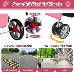 Cochecito caliente para mascotas, fabricante de Vietnam, para perros y gatos medianos, cochecito de mascotas, tela Oxford, de la marca del año 2017 - Product Image 5