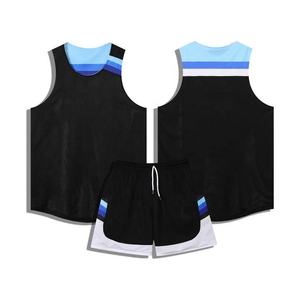 Combinaison de sport de basket-ball réversible personnalisée maillot à séchage rapide avec ensemble imprimé par sublimation respirante de style rétro - Product Image 1