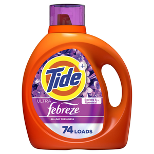 Adoucissant et détergent liquide écologique Tide Ultra Febreze à la lavande, jetable, 105 fl oz, 74 lavages - Product Image 4