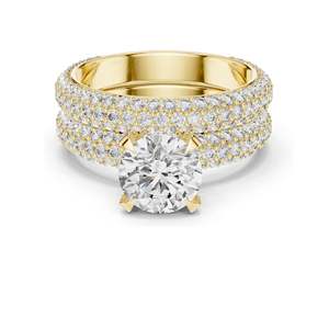 Anillo de Compromiso con Diamantes Redondos Brillantes Cultivados en Laboratorio, 3.57 CT en Total, Claridad VVS-VS EF, Oro de 18K, 14K, 10K y Plata 925 - Product Image 2