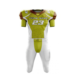 Qualité supérieure 2025 uniforme de football américain personnalisé 100% polyester à manches courtes vêtements d'équipe avec service OEM - Product Image 1