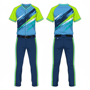 Vente en gros 2026 Uniforme de baseball Nouveau design Maille légère Séchage rapide Jersey et pantalon par sublimation Nom d'équipe personnalisé - Product Image 5