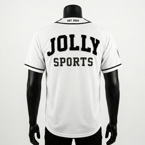 Camiseta de Béisbol para Hombre, 100% Algodón, Corte Holgado, Malla de Poliéster de Secado Rápido, Negra con Rayas Blancas, Logotipo Bordado en Tela Tackle Twill - Product Image 4