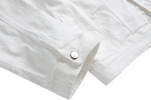 แจ็คเก็ตยีนส์ยูนิเซ็กส์ พรีเมียม ทรงเข้ารูป คอตั้ง กันลม ผ้าแคนวาส สไตล์ลำลอง เสื้อคลุมแฟชั่น ใส่ได้ทุกวัน มีฮู้ดด้านหน้า - Product Image 6