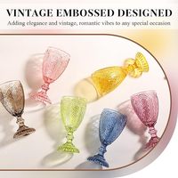 Ensemble de verres à vin vintage soufflés à la main, verres à eau en verre, capacité de 310 ml, pour la fête des mères, mariage, vacances