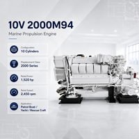 Moteur diesel marin SCDC série MTU 2000 10V 2000M94 2450 tr/min à démarrage électrique avec boîte de vitesses pour yacht, bateau de patrouille et bateau de travail