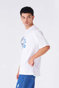 T-shirt épais surdimensionné en coton pour hommes 300 Gsm personnalisé Streetwear à épaules tombantes avec logo imprimé fabriqué au Pakistan - Product Image 5