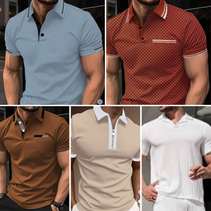 Vente en gros de polos 100% coton pour hommes Nouveaux panneaux supérieurs de haute qualité T-shirts grande taille Tissu éponge Fourniture ODM - Product Image 2