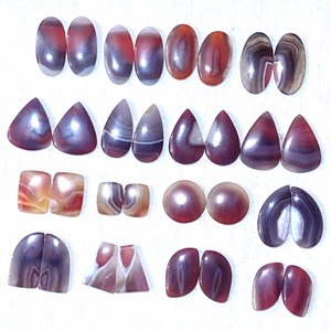 100% pares de ágata Bostwana roja Natural, cabujón en forma de piedras preciosas de alta calidad para la fabricación de joyas, mayorista de piedras preciosas sueltas - Product Image 4