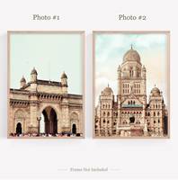 SQ India Mumbai ciudad foto pintura pared arte Mumbai mapa póster decoración del hogar impresiones en lienzo