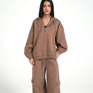 ชุดวอร์มแบบสองชิ้นสั่งทำพิเศษสำหรับผู้ชายและผู้หญิง ผลิตจากผ้าฝ้าย 100% ป้องกันแบคทีเรีย เหมาะสำหรับฤดูใบไม้ผลิ ขายส่ง - Product Image 1