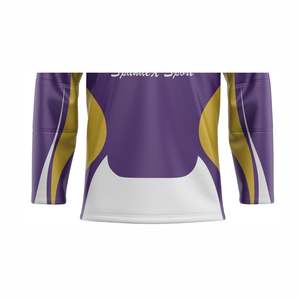 Jersey de hockey sobre hielo de poliéster de alta calidad Logotipo de impresión por sublimación Uniforme de hockey sobre hielo personalizado - Product Image 4