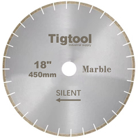Lame de scie diamantée segmentée silencieuse de 18 pouces (450 mm) à faible bruit, durable, longue durée de vie, haute précision pour la découpe de carreaux et dalles de marbre